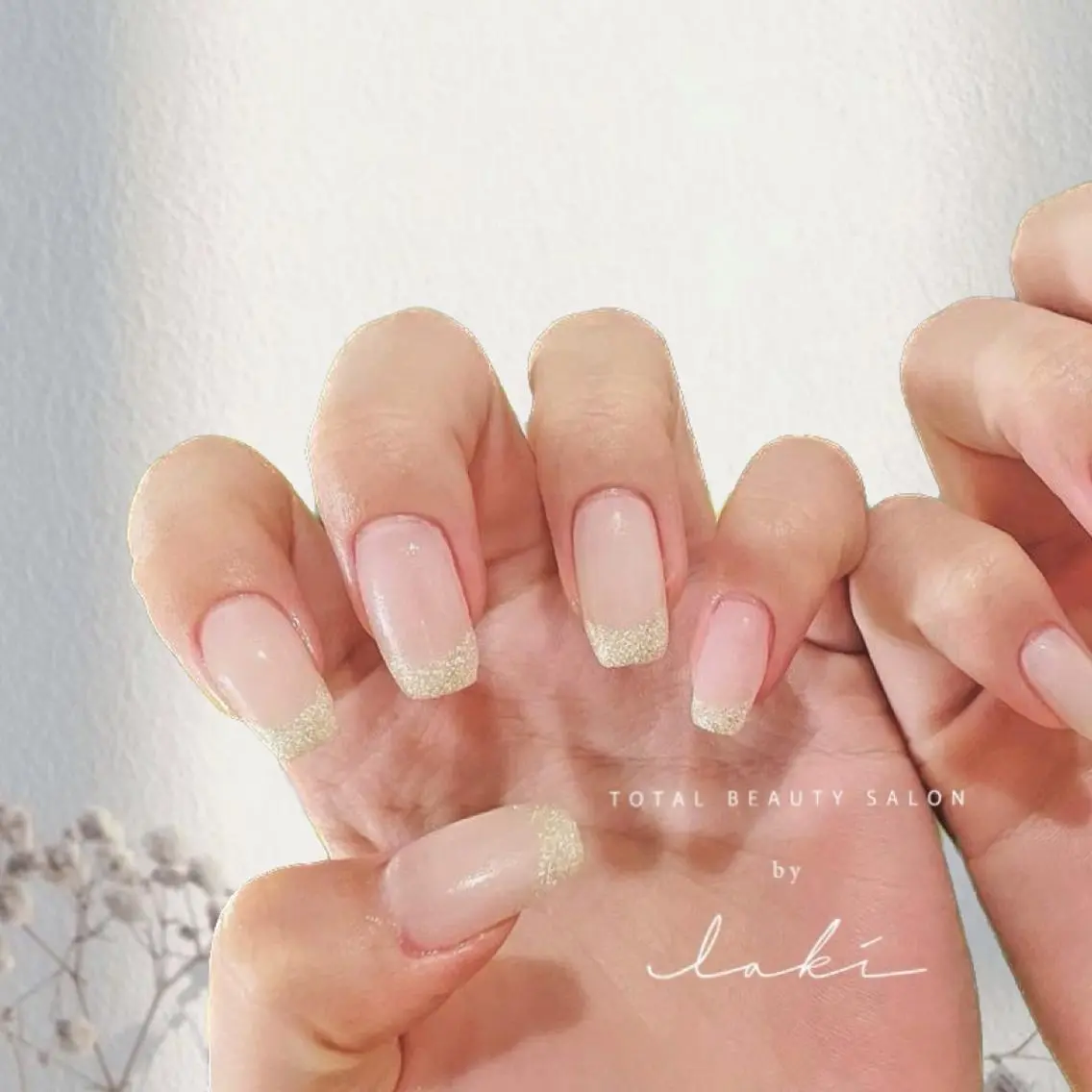 ネイル フレンチネイル ラメ(グリッター) ハンドネイル bylaki_ haruka(K)のネイルデザイン