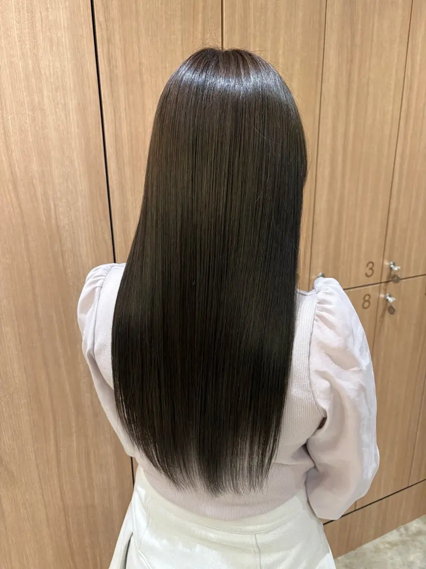 ロング 縮毛矯正 こぐれ みさきのヘアスタイル