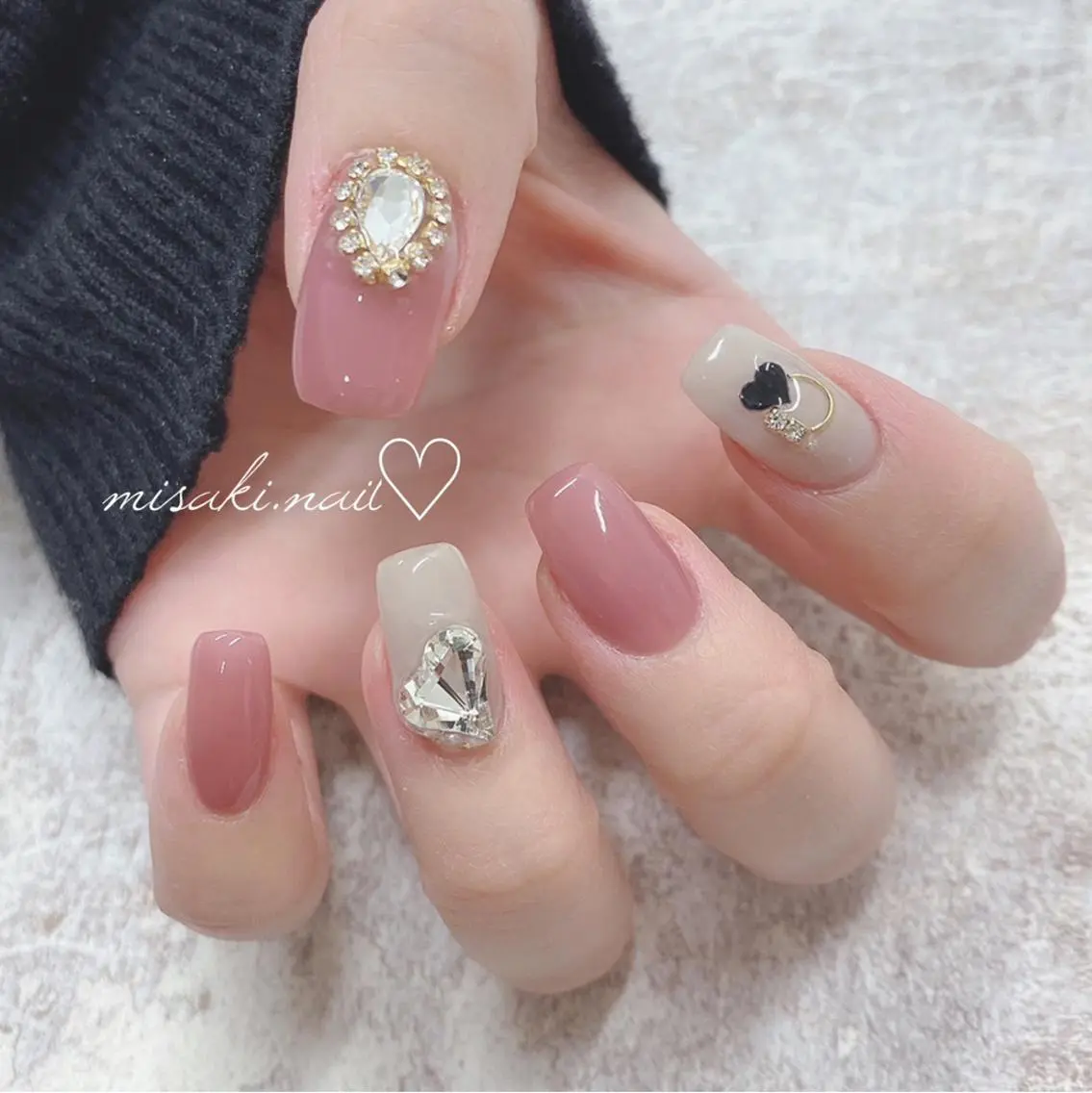 ネイル 韓国ネイル ワンホンネイル ハンドネイル nailsalon miinailsのネイルデザイン