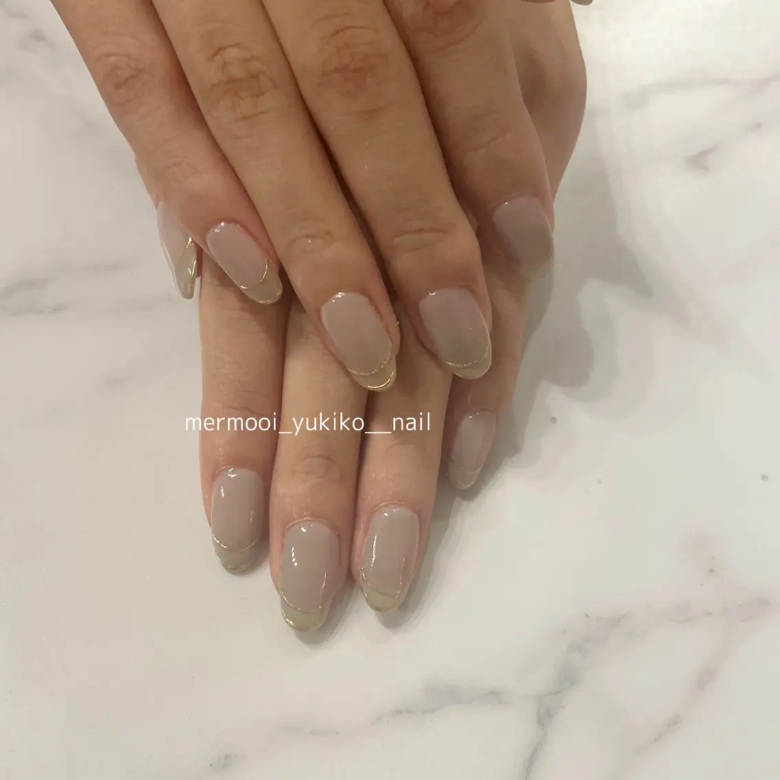 ネイル クリアネイル ミラーネイル シンプルネイル mermooi nailのネイルデザイン