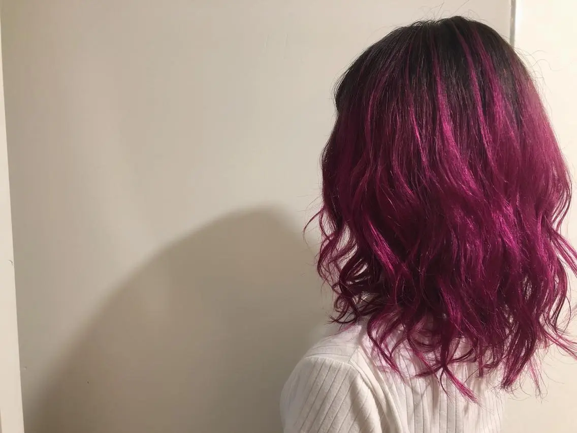 ミディアム カラー ラベンダーカラー ラベンダーグレー ピンクカラー トリートメント パ ルのヘアスタイル