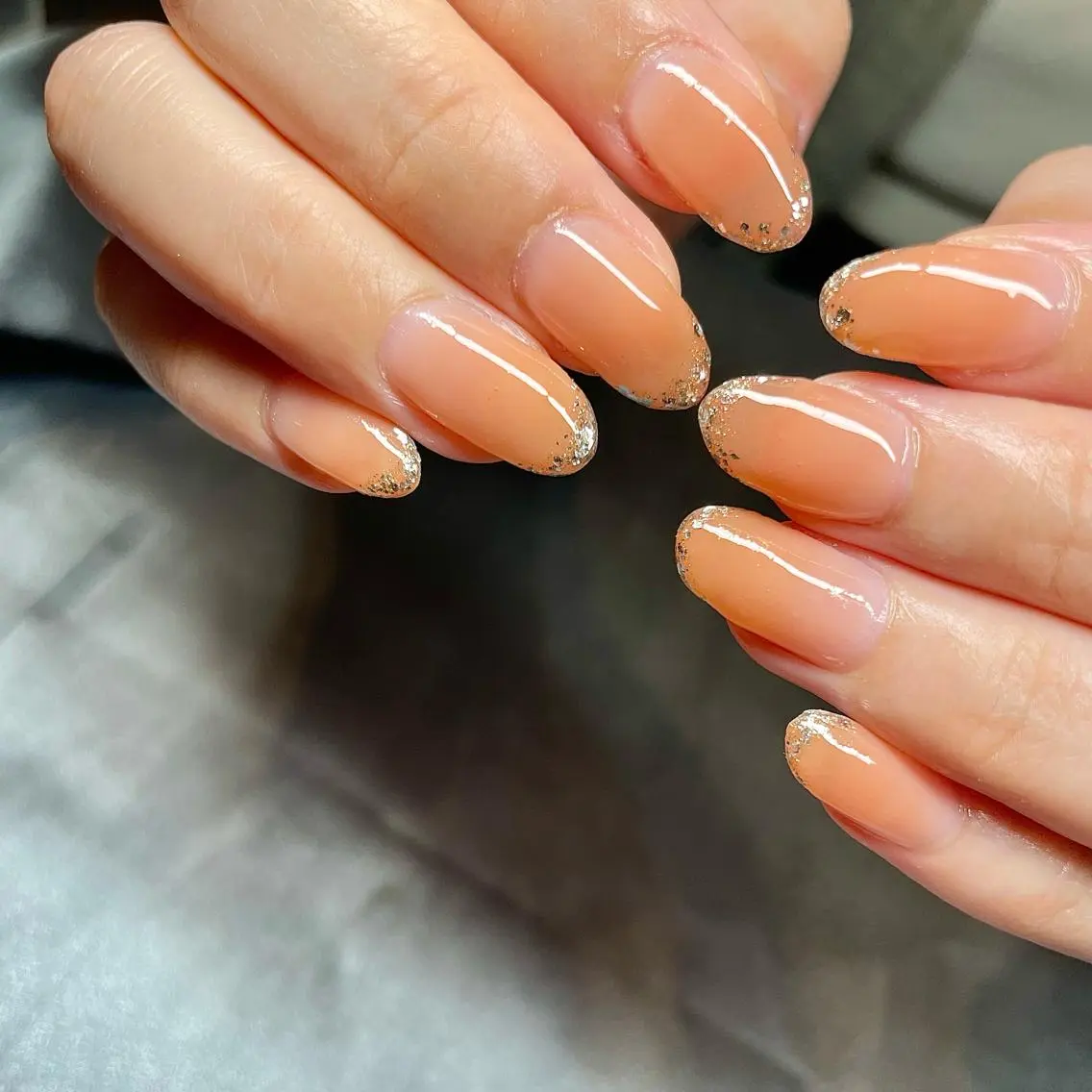 セミロング カラー パーマ ヘアアレンジ メンズ キッズ ネイル マツエク・マツパ アイブロウ フレンチネイル el. by Aoのネイルデザイン