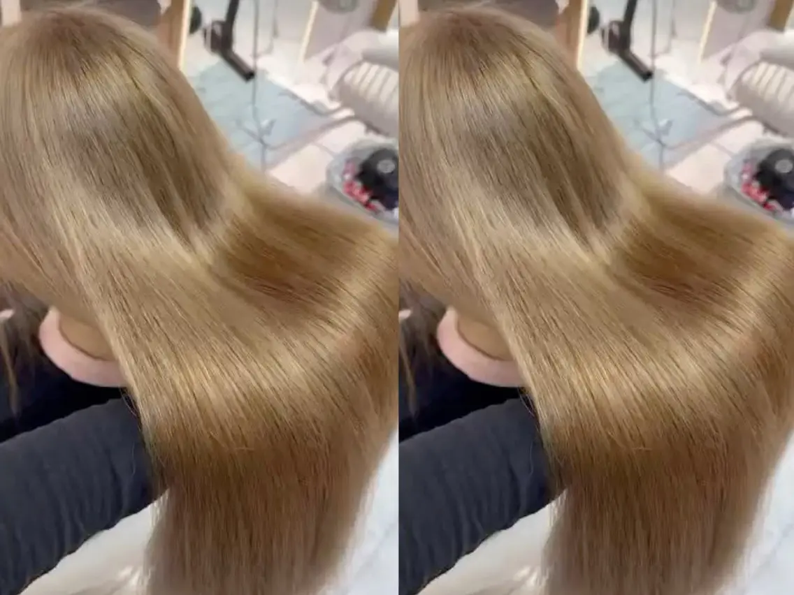 セミロング ヘアカラー トリートメント 💖しの💖韓国ヘア レイヤーカットのヘアスタイル
