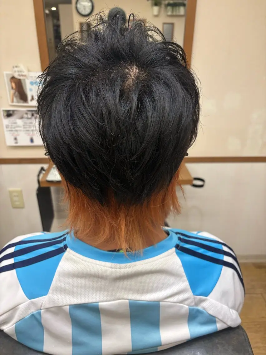 ショート メンズ メンズインナーカラー レイヤーカット オーガニックカラー/ コウヘイのヘアスタイル