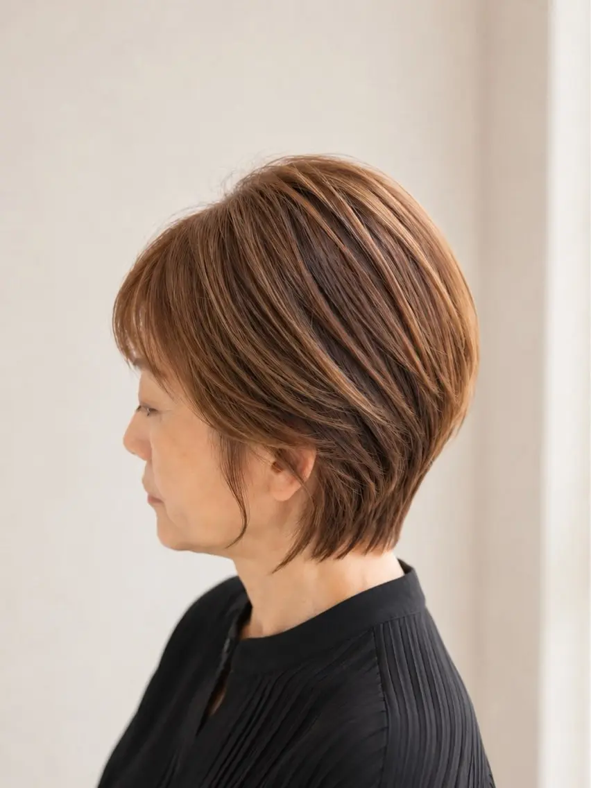 ショート カラー 透明感カラー ハイライトカラー イルミナカラー ボブ ハイライト カット ヘアカラー ✨白髪ぼかし/ ショート✨吉岡 弘のヘアスタイル