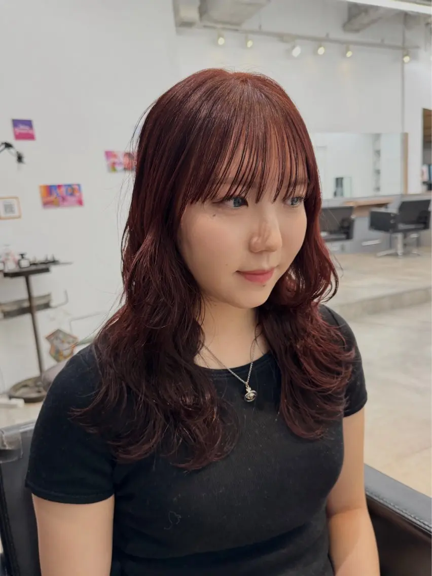 ロング カラー オレンジ オレンジレッド レッドカラー レイヤー🩰髪質改善 /透明感/kanaのヘアスタイル