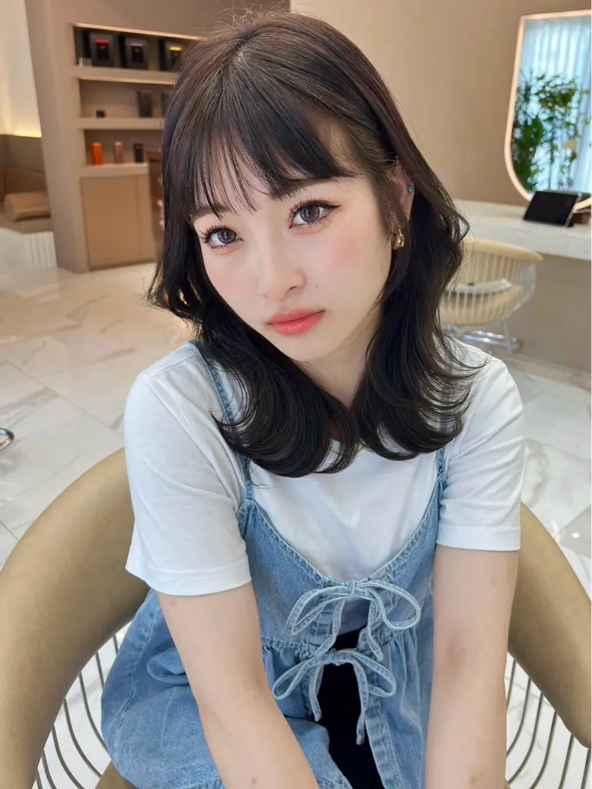 【低ダメージ🫧】透明感カラー🩵➕3stepトリートメント(内部補修、外部補修🍀*)➕ナノスチーマー付き✨️の写真