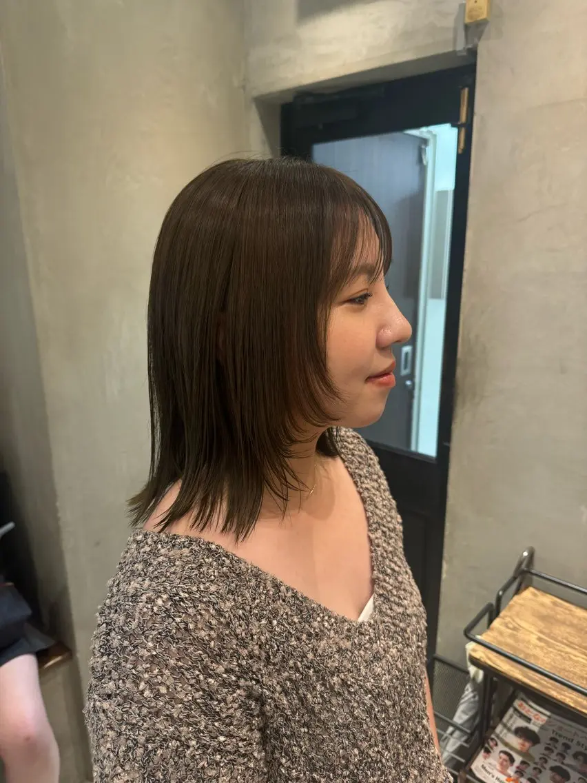 セミロング カット ヘアカラー トリートメント 新宿/顔周りカット +レイヤー＝しずく♩のヘアスタイル