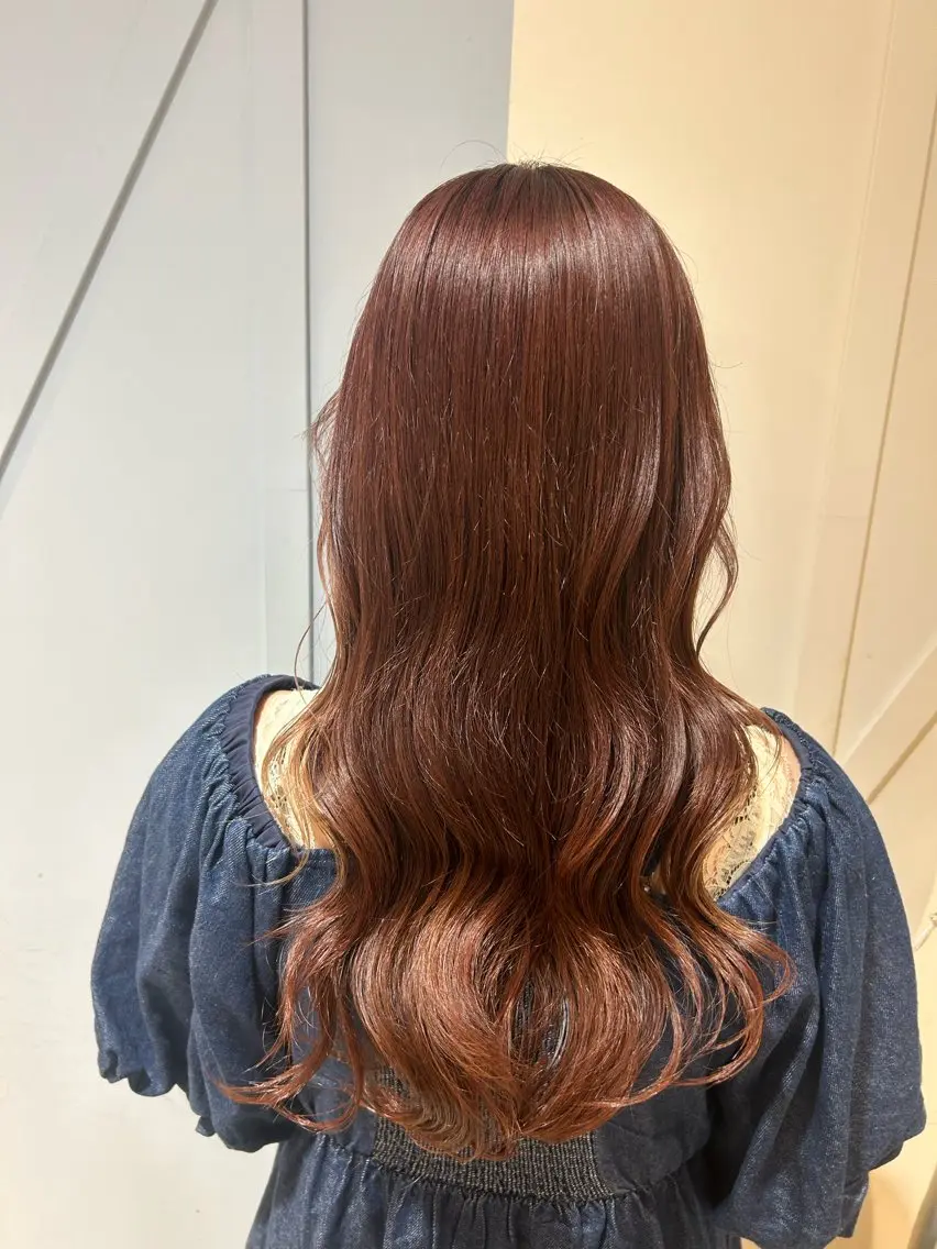 ロング カラー ブリーチ ブリーチなしカラー 大川 夏実のヘアスタイル