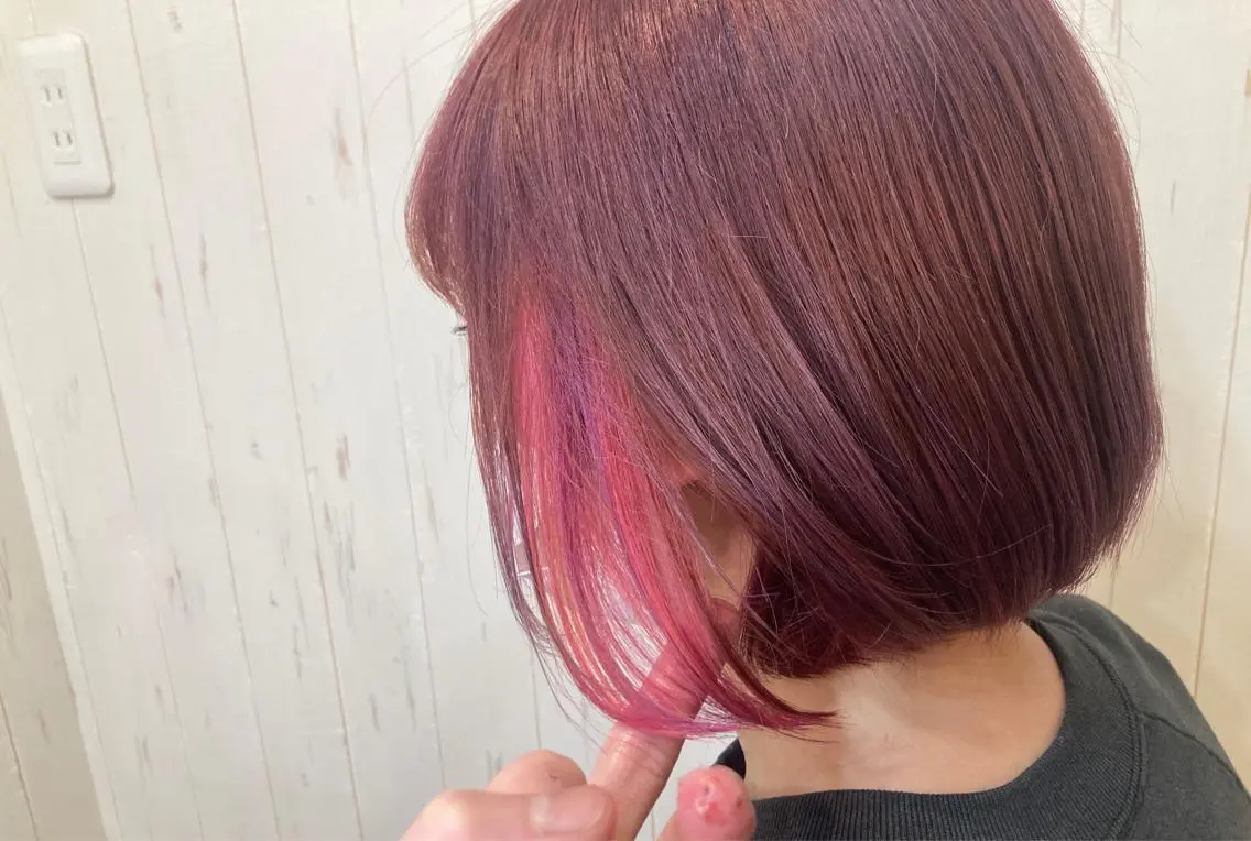 ショート カラー ヘアカラー&縮毛矯正 STAR☆RIVERのヘアスタイル