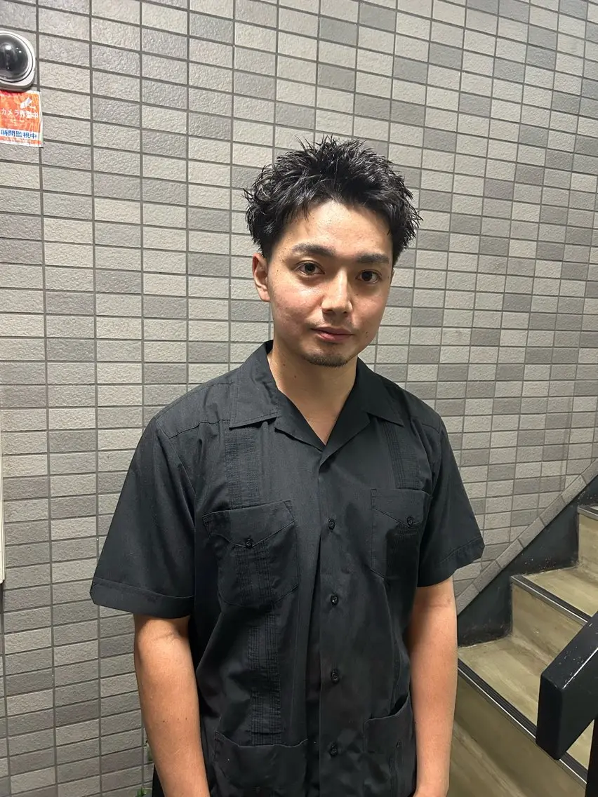 ショート パーマ メンズ メンズブリーチ メンズハイライト メンズインナーカラー メンズパーマ プードルパーマ カット パーマ トリートメント 💈メンズ短髪特化 ✂︎伊藤大輝💈のヘアスタイル