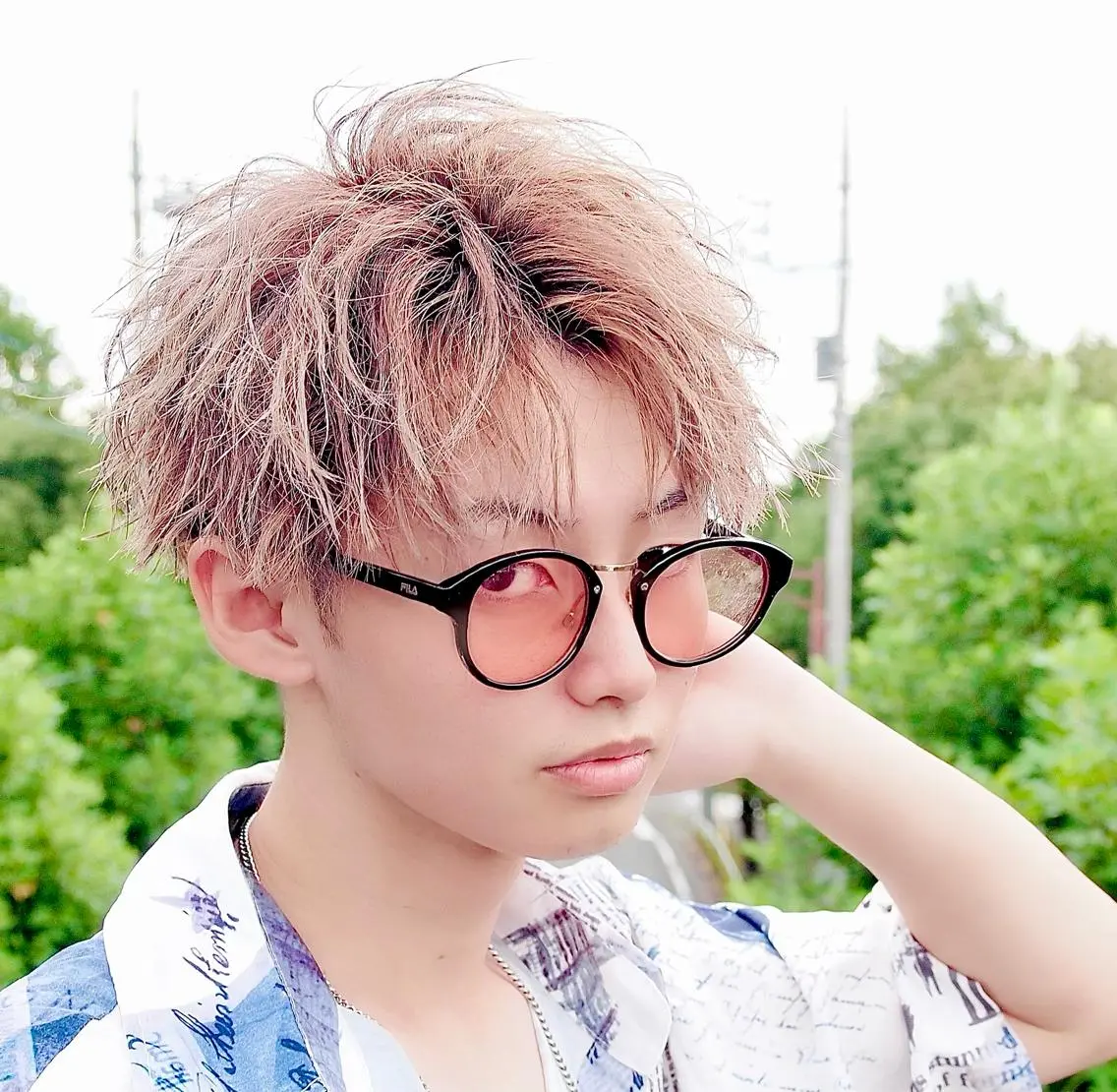 カラー メンズ メンズブリーチ ブリーチ トレンドパーマ‼️ NAOKI💥のヘアスタイル