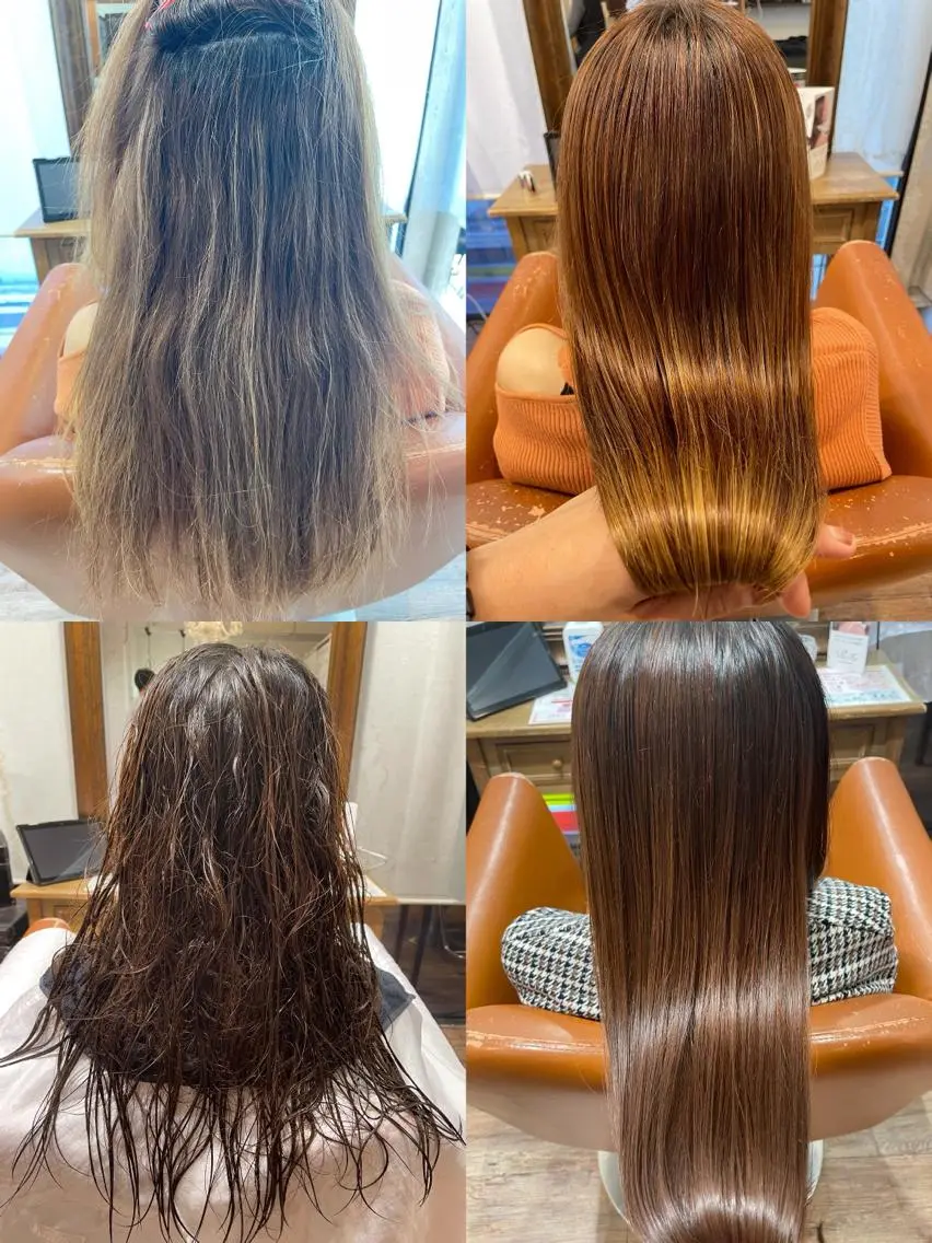 🔻縮毛矯正【癖毛対応○】＋カット✂︎＋スチーム3step トリートメントの写真