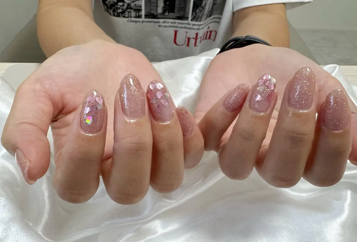 ネイル フラッシュネイル ハート Amule nailのネイルデザイン