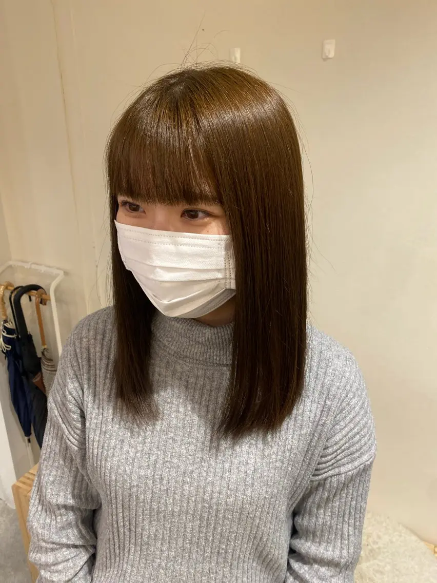 ミディアム カラー ヘアアレンジ カット ヘアカラー ボブ /ニュアンス/ satomi🧸💖のヘアスタイル