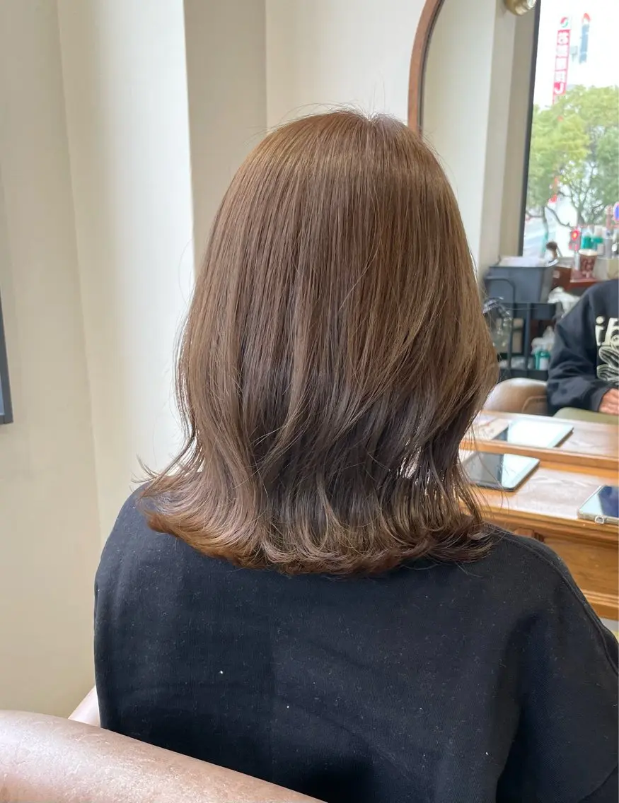 ミディアム カラー カット ヘアカラー トリートメント 博多/髪質改善/レイ ヤー/縮毛矯正/れいのヘアスタイル