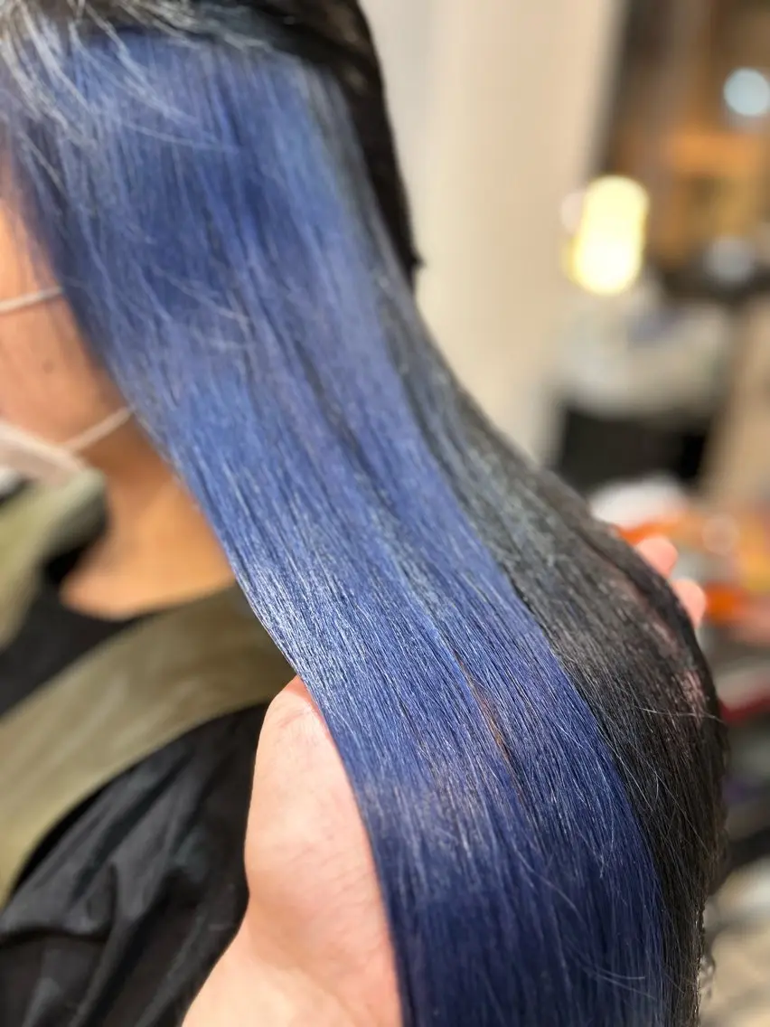 ロング ボブ ハイライト 髪質改善 レイヤーカット ヘアカラー トリートメント 髪質改善×艶髪　斉藤 勝のヘアスタイル