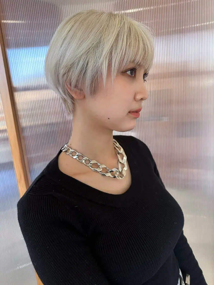 ショート ショートヘア 岡本 陵のヘアスタイル