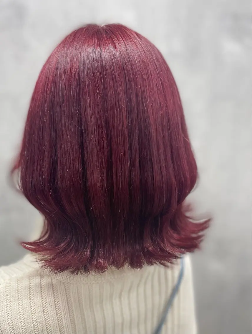 カラー ボルドーカラー ヘアカラー トリートメント 大澤 遥斗のヘアスタイル