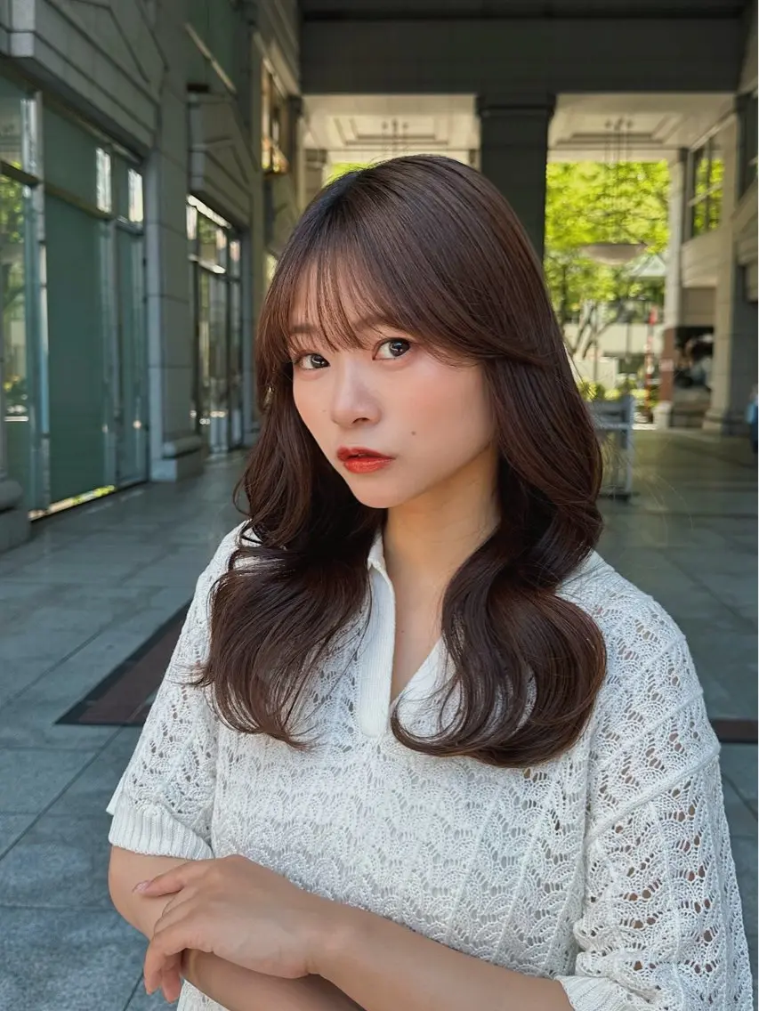 セミロング カラー カット ヘアカラー トリートメント HIROKI /艶カラー/カットのヘアスタイル