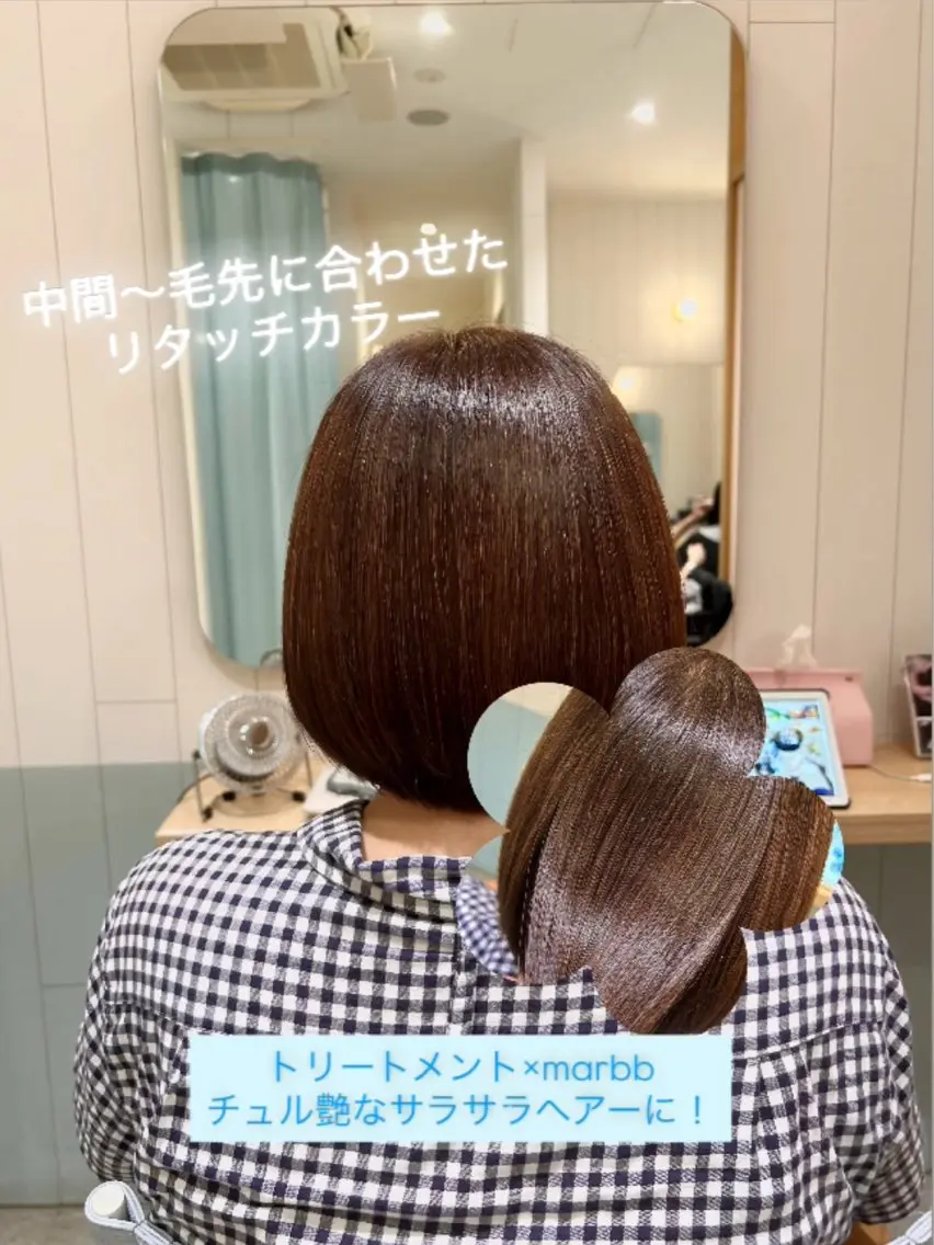 ミディアム カラー トリートメント ショート✂︎ボブ/ /小駒杏花のヘアスタイル