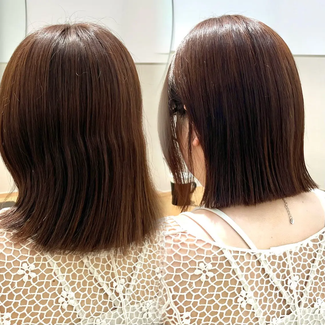 ミディアム カット ヘアカラー ボブ限定🎀 エミリのヘアスタイル