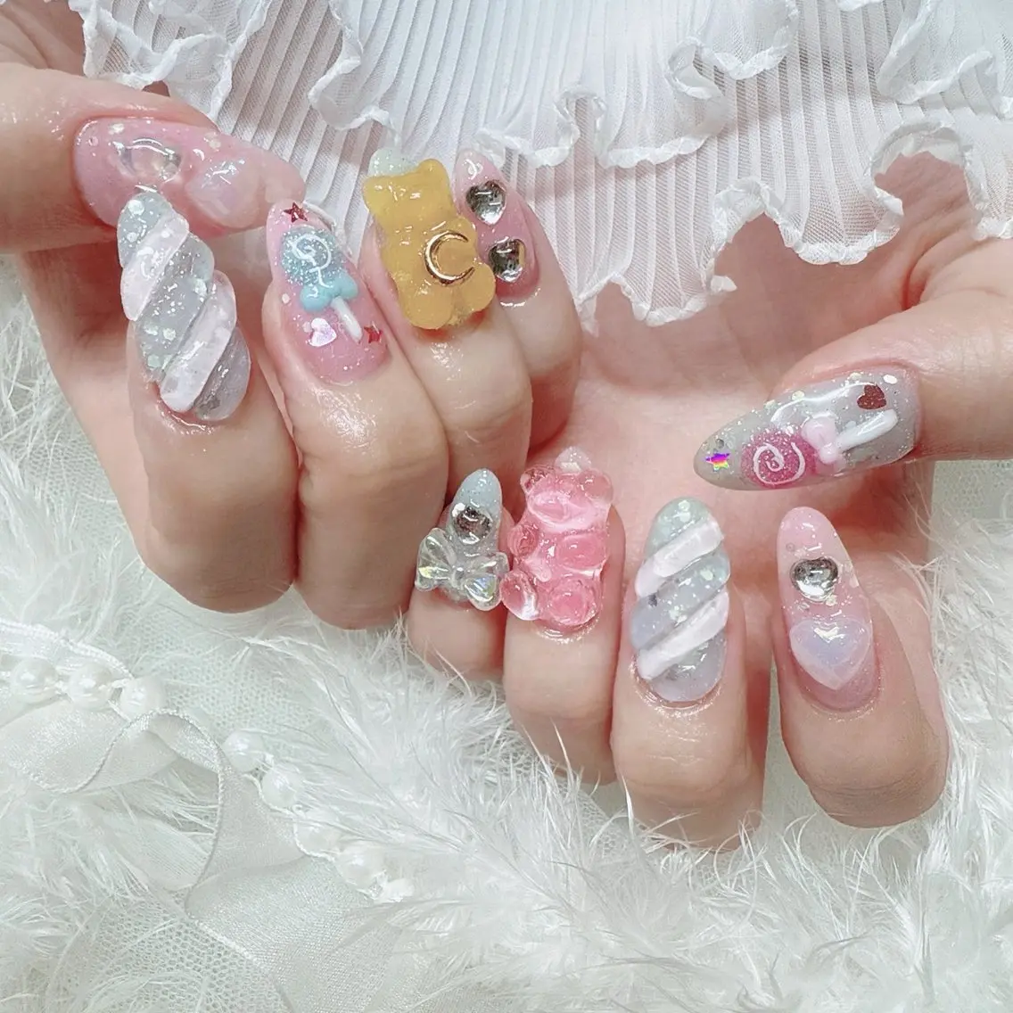 ネイル ジェルネイル パステルネイル 春ネイル ハンドネイル Nail lieNのネイルデザイン
