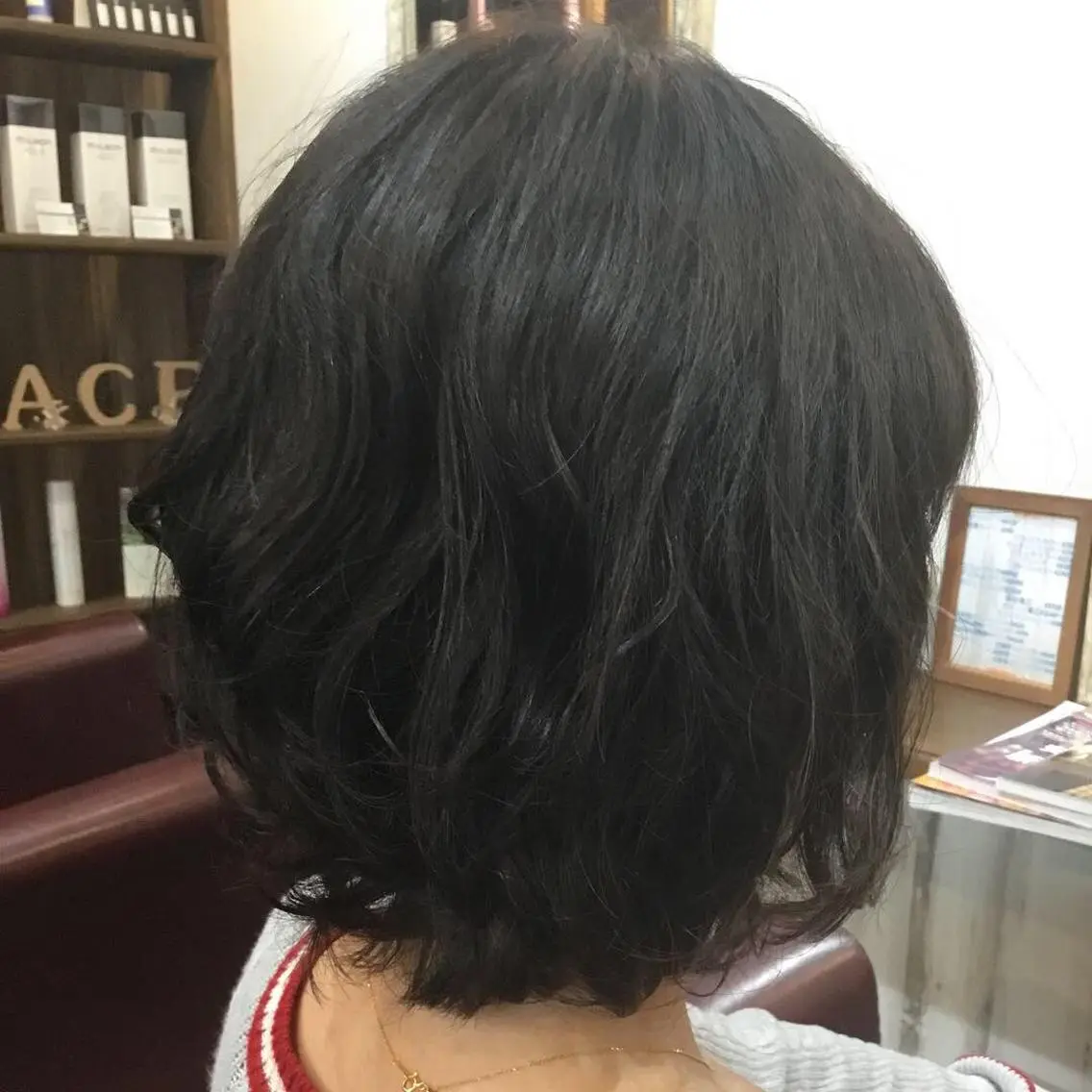 ミディアム パーマ 金崎 新吾のヘアスタイル