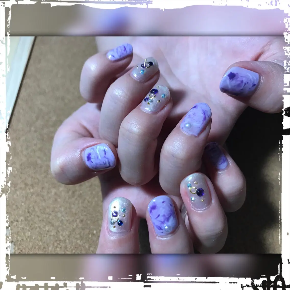 ネイル パープル 寺山 千鶴のネイルデザイン