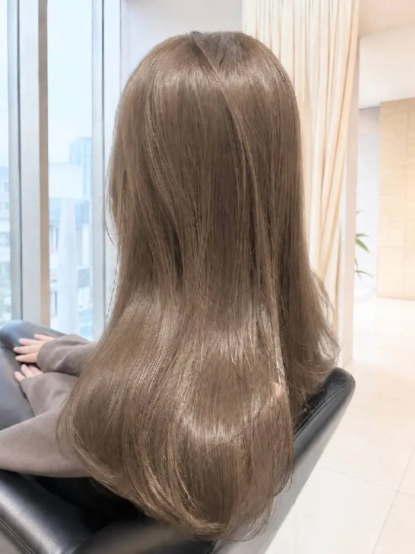 セミロング カラー 縮毛矯正 トリートメント 🦋‪髪質改善/縮毛 矯正/えみか🦋のヘアスタイル