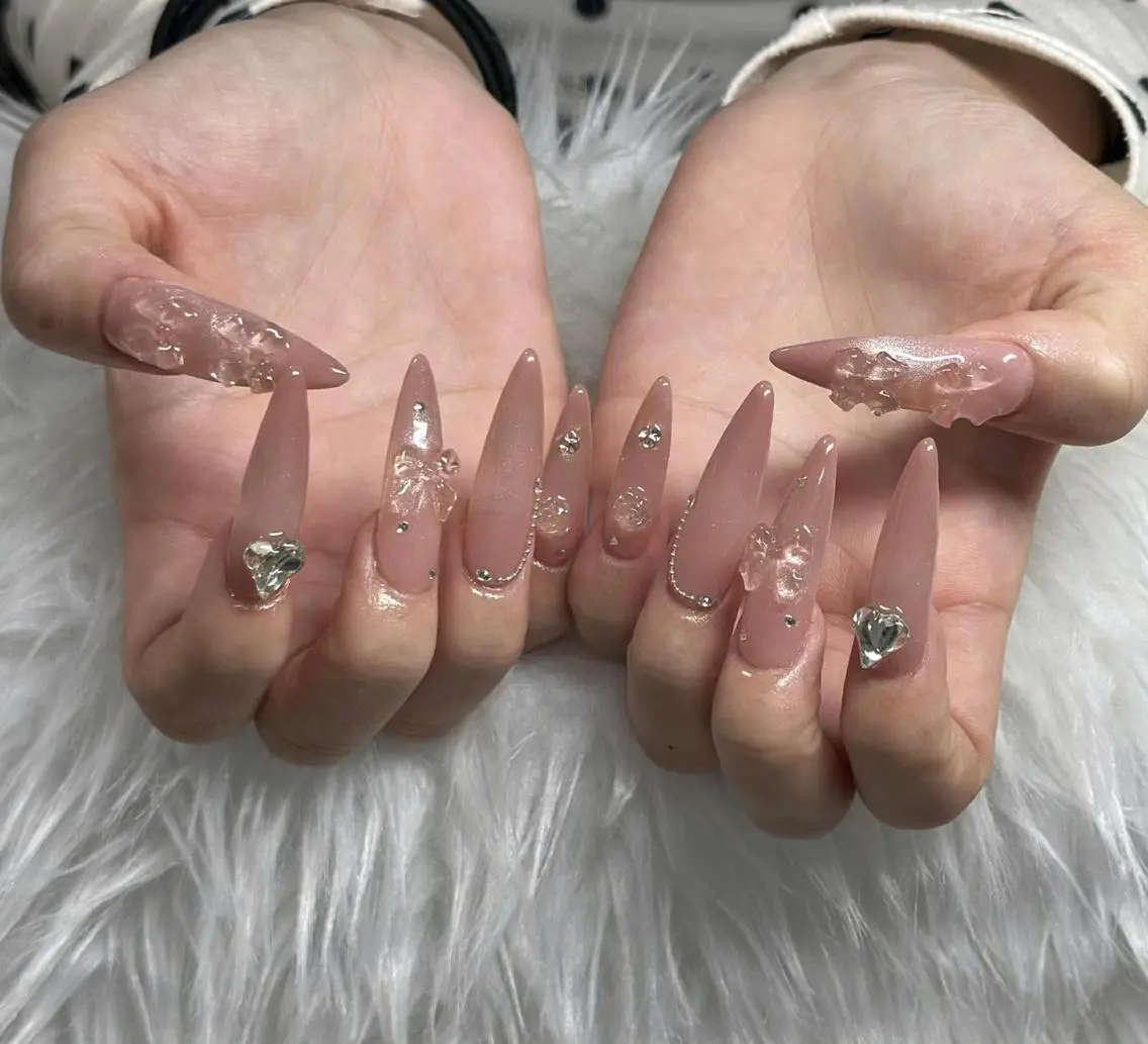 ネイル フレンチネイル ジェルネイル ハロウィン 韓国ネイル マグネットネイル ハンドネイル H.baby Nail Salonのネイルデザイン