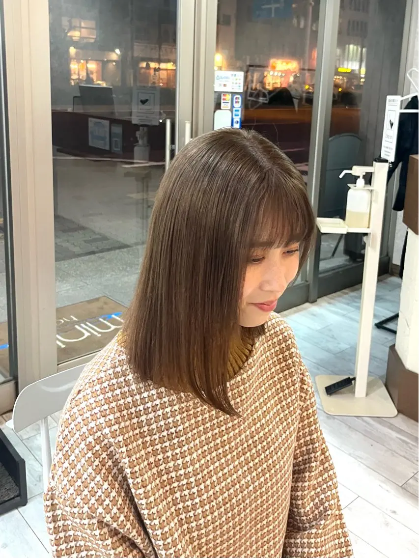 ミディアム カラー 村田梨乃/ minim hairのヘアスタイル