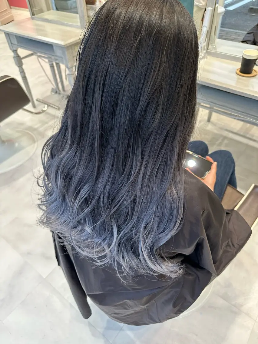 ロング カラー グラデーションカラー 💘韓国カラー💘 クルミのヘアスタイル