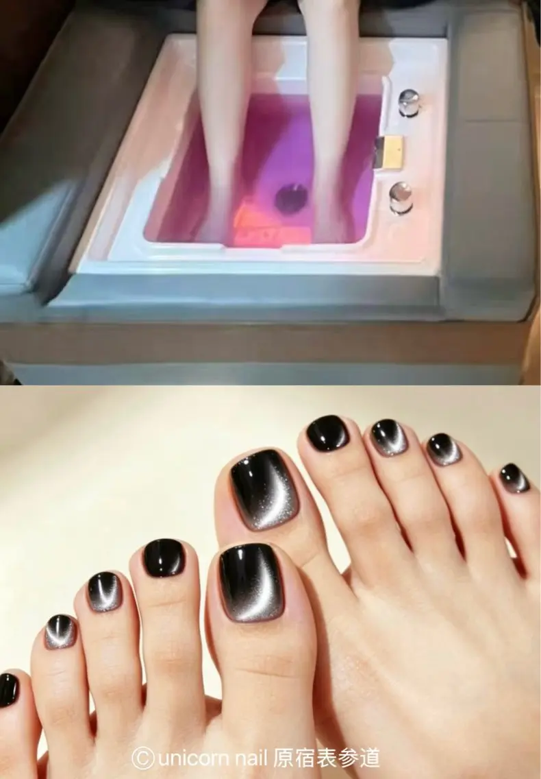 ネイル フットネイル マグネットネイル フットネイル Unicorn Nail原宿表参道のネイルデザイン