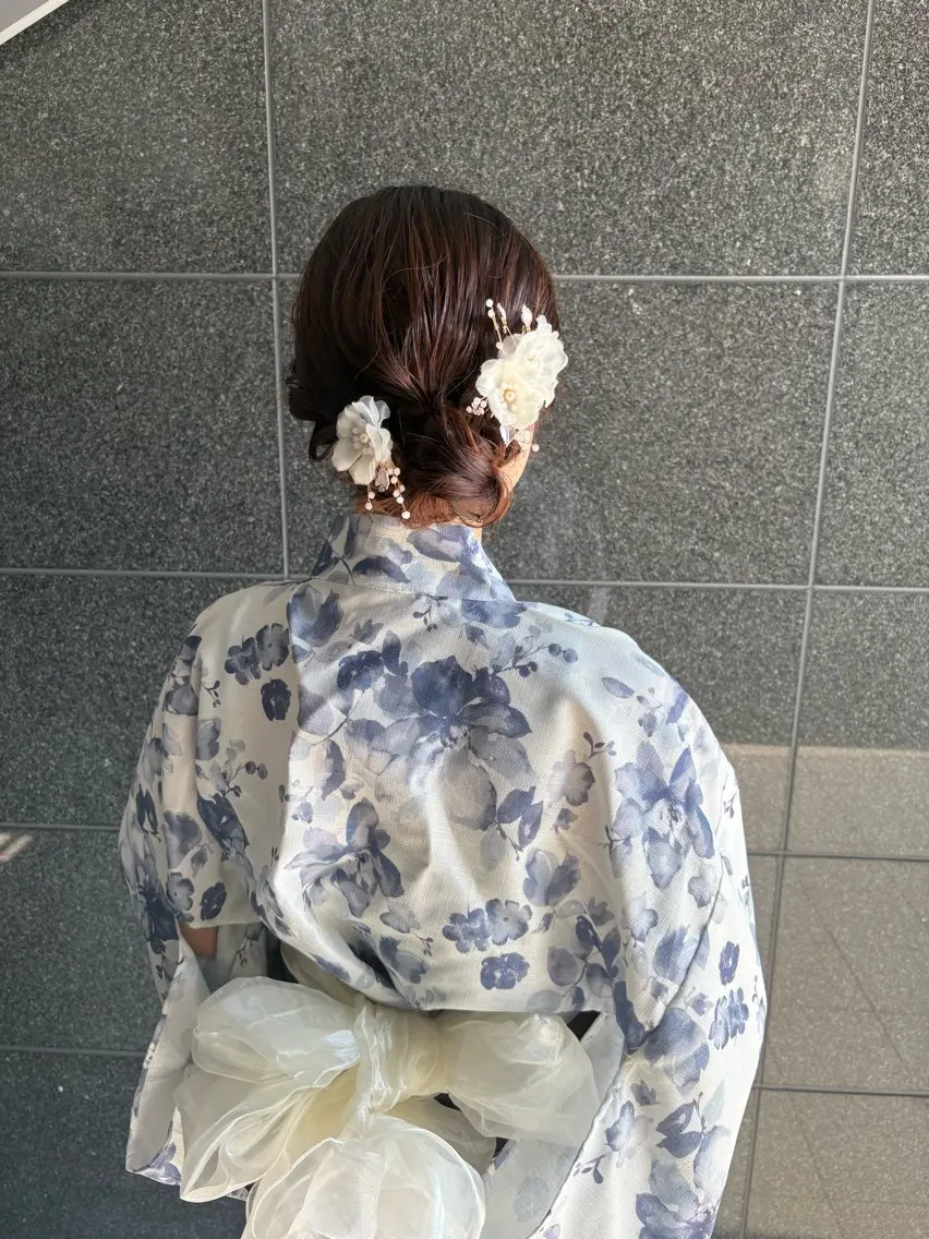 ヘアアレンジ 浴衣 髪質改善・水素カラー ARIA(ému)のヘアスタイル