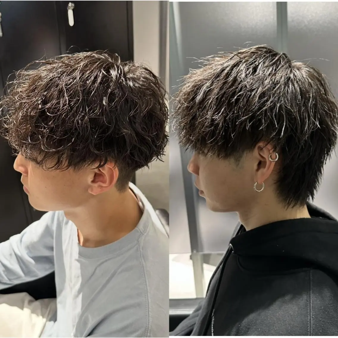 ショート パーマ メンズ GLANZ 天神赤坂 メンズサロンのヘアスタイル