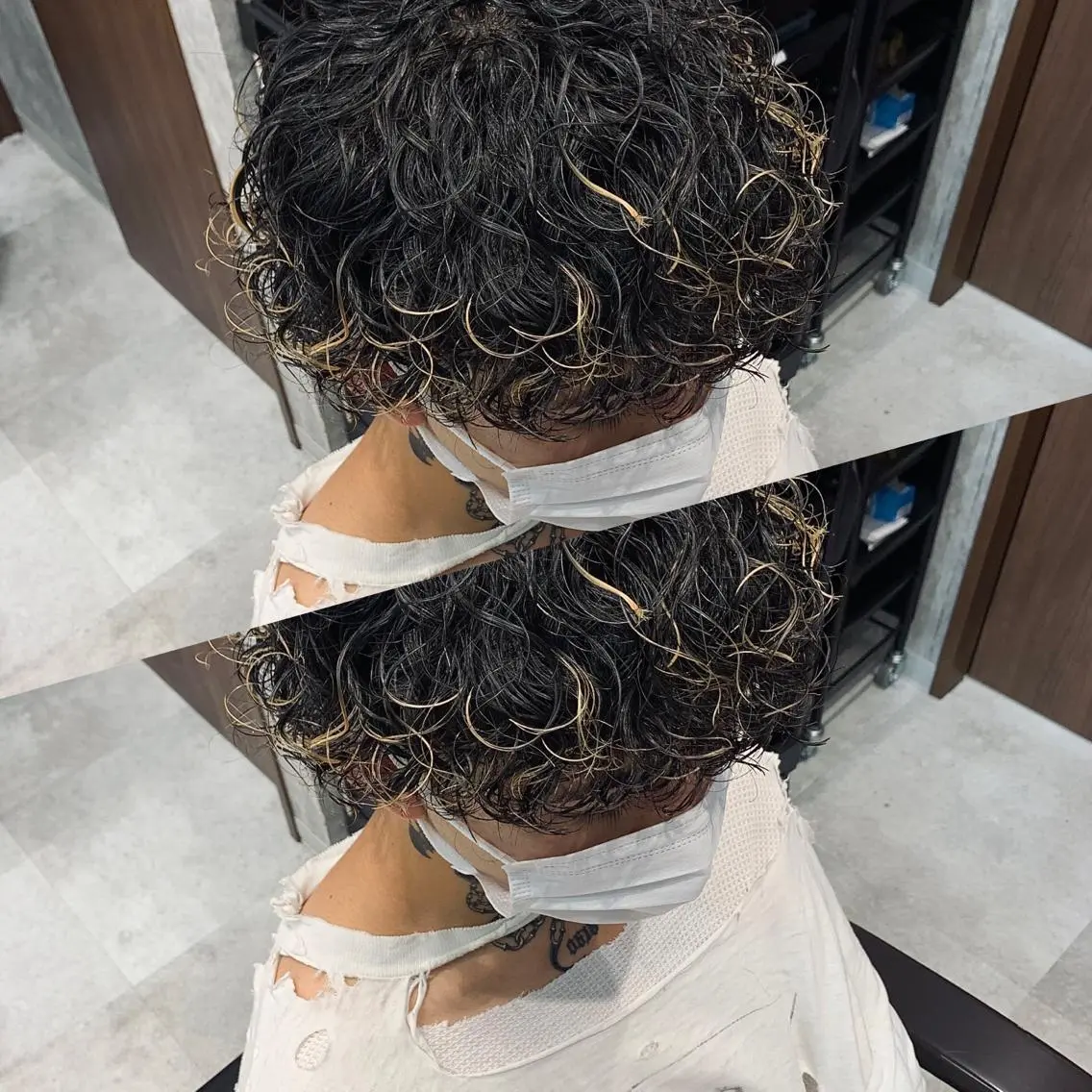 ショート パーマ メンズ メンズパーマ スパイラルパーマ メンズ支持数No.1 👑リュウ👑のヘアスタイル