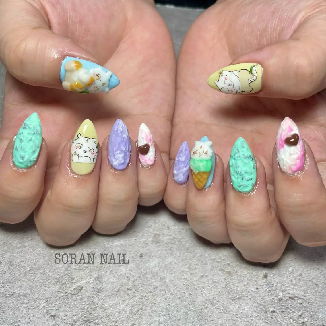 ハンドネイル フットネイル soran nailのネイルデザイン