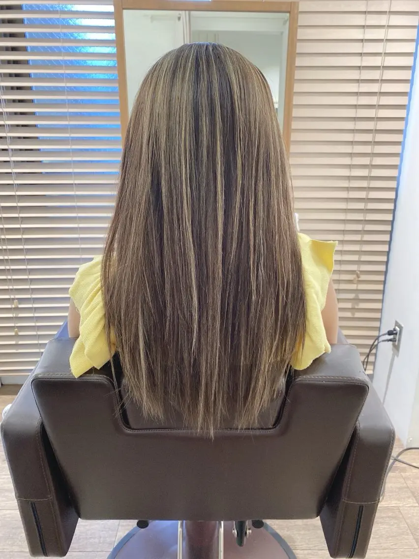 ロング カラー ヘアカラー トリートメント ハイライト⭐️上野 高広のヘアスタイル