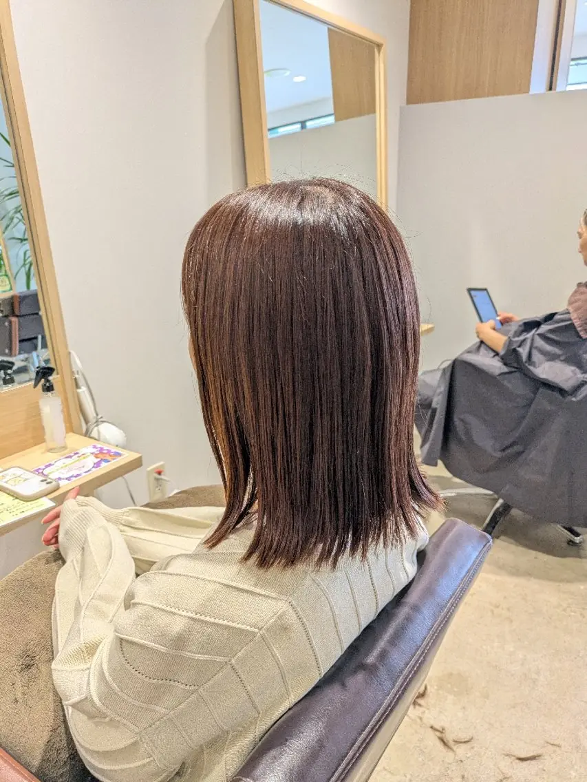 ミディアム ボブ 外ハネヘア 中山 樹のヘアスタイル