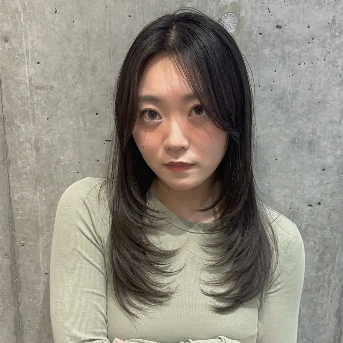 ロング カラー 透明感カラー 髪質改善 レイヤーカット カット ヘアカラー トリートメント 遠藤惟斗/渋谷/ 透明感カラーのヘアスタイル