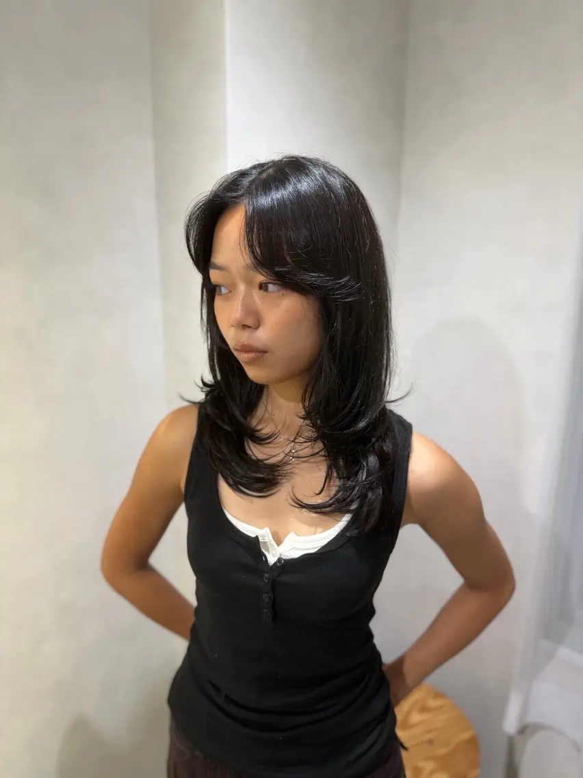ミディアム 無料カットモデル募集 /西梅田/筒井大翔のヘアスタイル