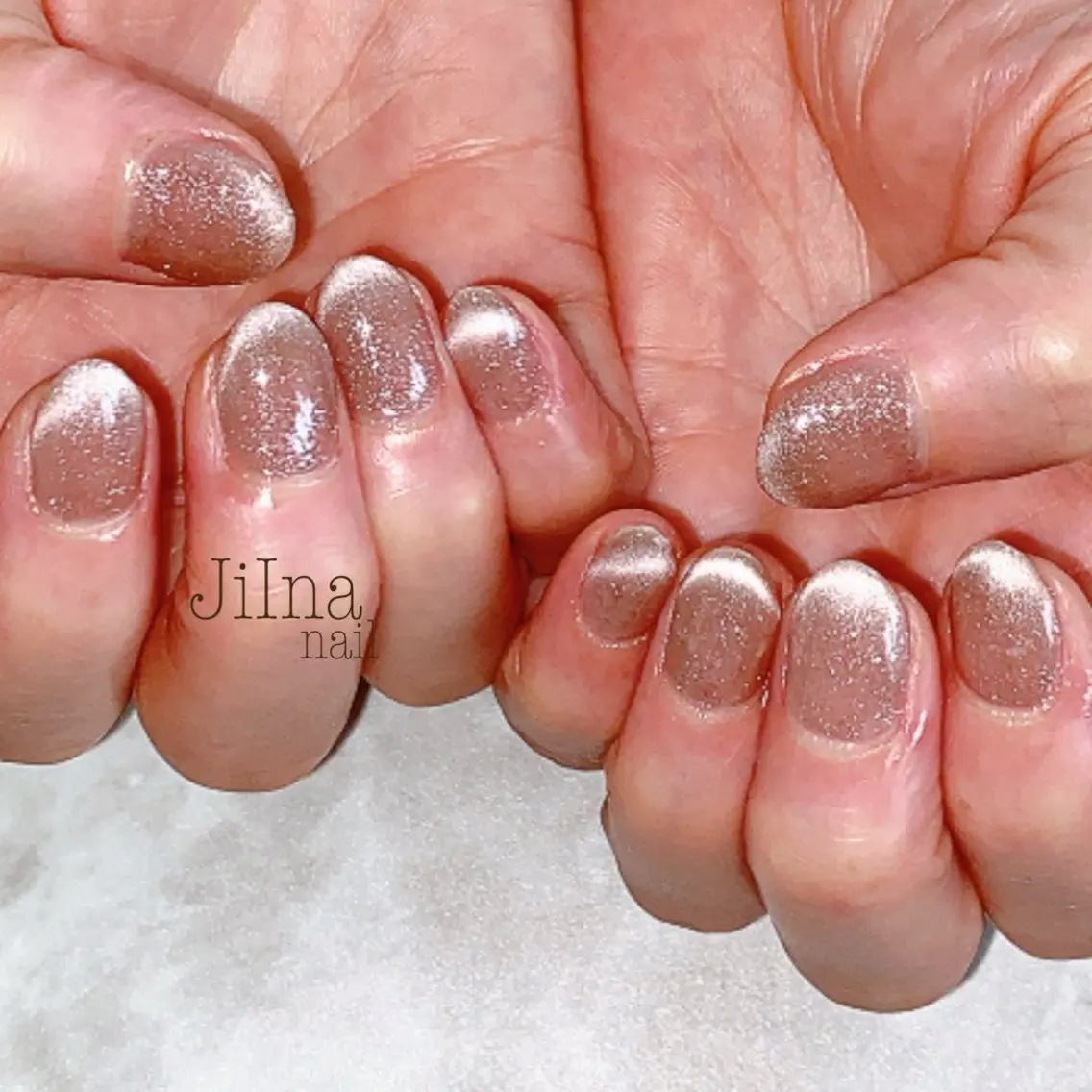 ネイル フラッシュネイル フラッシュマグ マグネットネイル マグネットワンカラー ワンカラーネイル JiIna nailのネイルデザイン