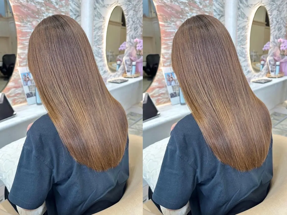 カット 縮毛矯正 トリートメント ブリーチなし透明感 カラー/松沢州途のヘアスタイル