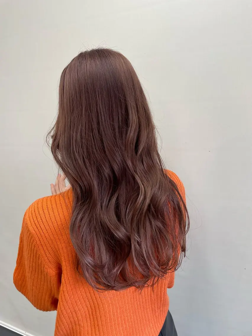 カラー ベージュカラー ピンクカラー ピンクベージュ ヘアカラー トリートメント 手塚 由佳のヘアスタイル