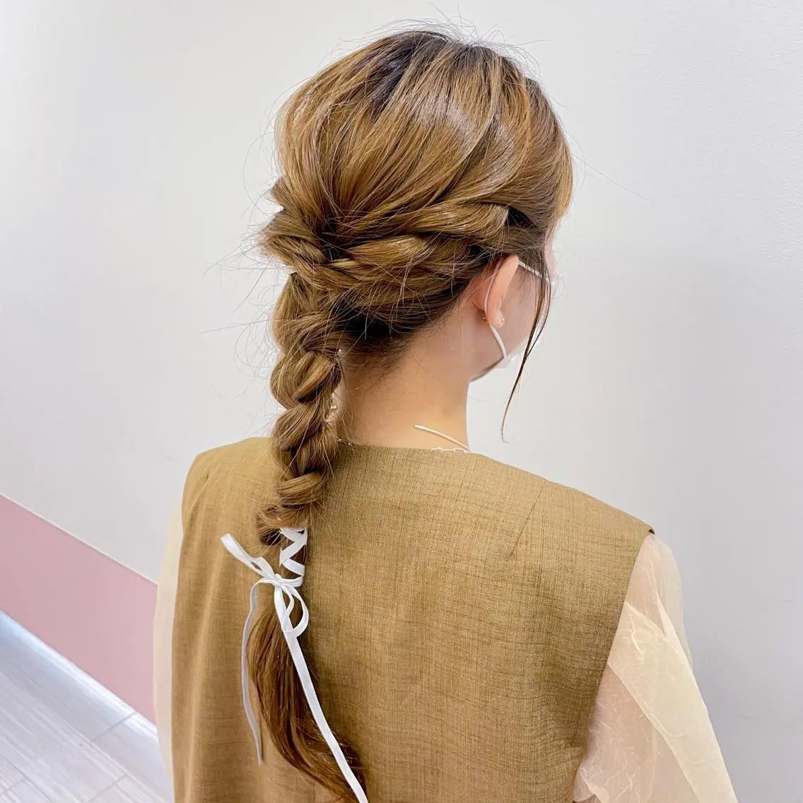 ロング ヘアアレンジ ダブルカラー,透け カラーHINARIのヘアスタイル
