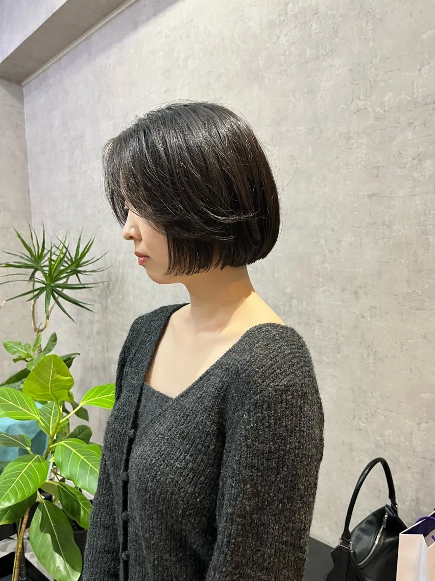 ショート カット 縮毛矯正 ボブ×縮毛矯正 ryotaのヘアスタイル