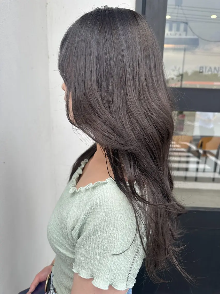 ロング ヘアカラー トリートメント 遠藤 愛莉のヘアスタイル