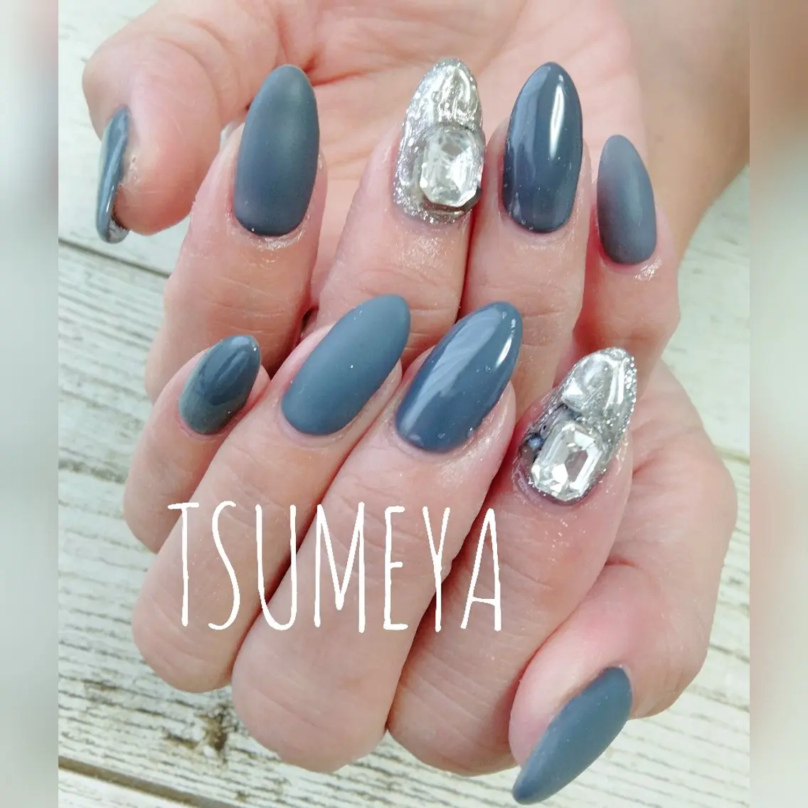 ネイル キラキラネイル マットネイル ハンドネイル _TSUMEYA _のネイルデザイン