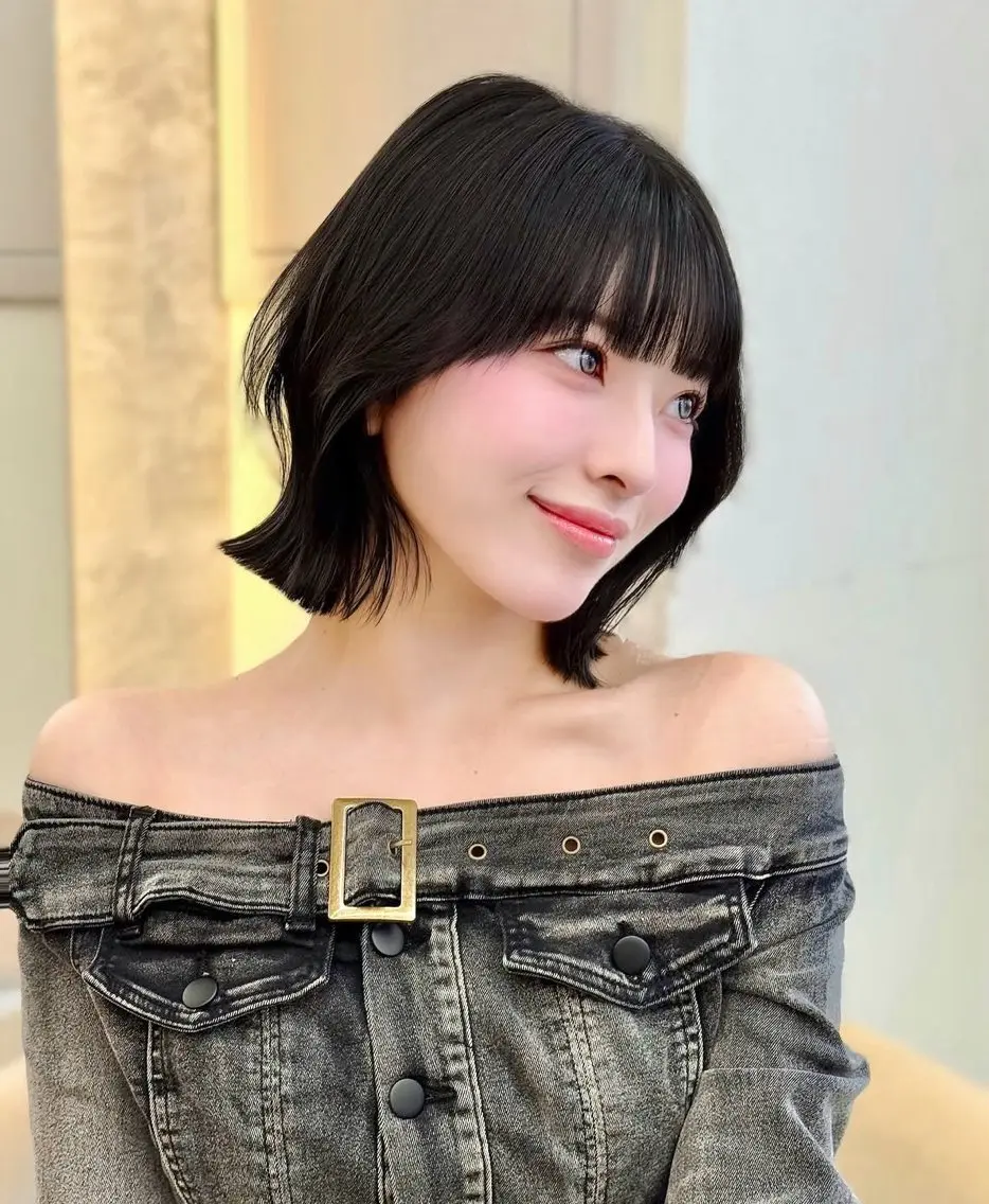 ショート ヘアカラー トリートメント ボブ×透明感カラー 🪽/池袋/優愛🎀のヘアスタイル